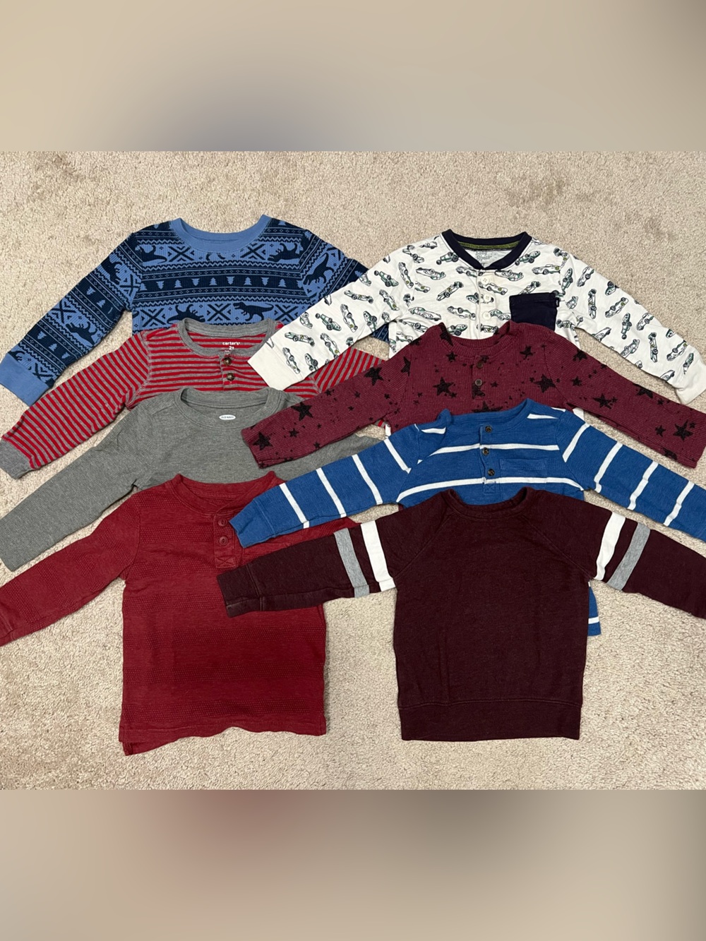 Kids 2T Long-Sleeve Knit Tops - bundle of 8